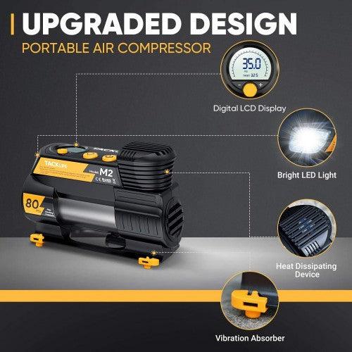 120W Rechargeable Portable Air Compressor with LED Digital Display - Toytexx 120W Rechargeable Portable Air Compressor with LED Digital Display - Toytexx